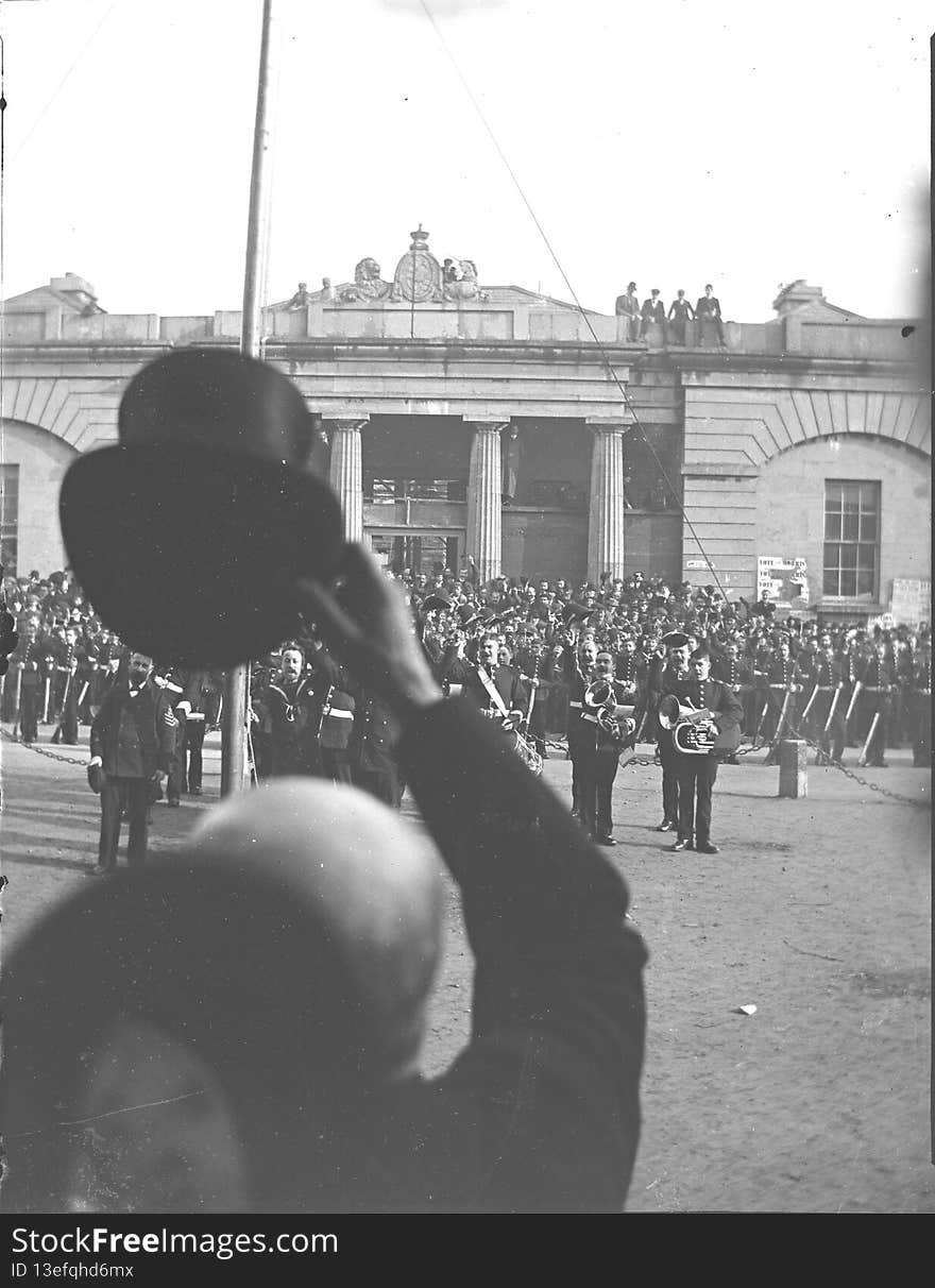 This unusual piece of photo journalism from the Clonbrock Collection.  Queen Victoria&#x27;s long reign had come to an end and her son, the Prince of Wales had come to the throne as King Edward VII.  The Dillon family captured the proclamation outside a courthouse amidst great pomp and ceremony and at least one hat being held aloft!

Photographers:  Dillon Family

Contributors:  Luke Gerald Dillon, Augusta Caroline Dillon

Collection:  Clonbrock photographic Collection

Date: c.1901

NLI Ref:  CLON998

You can also view this image, and many thousands of others, on the NLI’s catalogue at catalogue.nli.ie. This unusual piece of photo journalism from the Clonbrock Collection.  Queen Victoria&#x27;s long reign had come to an end and her son, the Prince of Wales had come to the throne as King Edward VII.  The Dillon family captured the proclamation outside a courthouse amidst great pomp and ceremony and at least one hat being held aloft!

Photographers:  Dillon Family

Contributors:  Luke Gerald Dillon, Augusta Caroline Dillon

Collection:  Clonbrock photographic Collection

Date: c.1901

NLI Ref:  CLON998

You can also view this image, and many thousands of others, on the NLI’s catalogue at catalogue.nli.ie