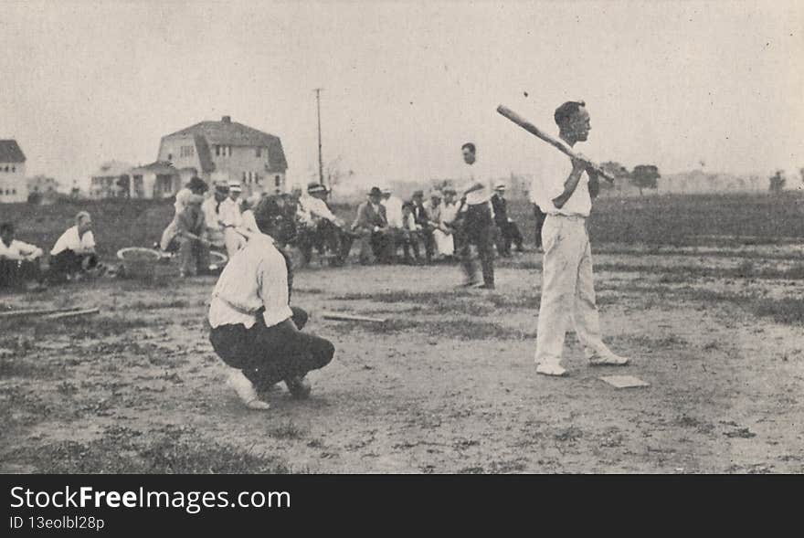 The last baseball game of the 1918 season of Grandview Heights versus Upper Arlington was a cliffhanger, but resulted in a 3-2 win for Upper Arlington. The game, along with four of the other five games of the season, was played at the Upper Arlington Ball Park on Thompson Field, which was located north of King Avenue and east of Bedford Road. O.C. Ingalls played for Grandview Heights and was known in the game for his &quot;crafty headwork.&quot;

This image available online at the UA Archives &gt;&gt;

Read the related &quot;Norwester&quot; magazine article at the UA Archives &gt;&gt;

----------------------------------------

Identifier: hinw12p014i01
Date &#x28;yyyy-mm-dd&#x29;: c. 1918-10
Original Dimensions: 12.5 cm x 7.5 cm
Format: Black and White Halftone Photograph
Source: Norwester, October 1918, page 14
Original Publisher: Upper Arlington Community &#x28;Ohio&#x29;
Location/s: Upper Arlington &#x28;USA, Ohio, Franklin County&#x29;
Repository: Upper Arlington Historical Society
Digital Publisher: Upper Arlington Public Library, UA Archives

Credit: UA Archives - Upper Arlington Public Library &#x28;Repository: UA Historical Society&#x29;. The last baseball game of the 1918 season of Grandview Heights versus Upper Arlington was a cliffhanger, but resulted in a 3-2 win for Upper Arlington. The game, along with four of the other five games of the season, was played at the Upper Arlington Ball Park on Thompson Field, which was located north of King Avenue and east of Bedford Road. O.C. Ingalls played for Grandview Heights and was known in the game for his &quot;crafty headwork.&quot;

This image available online at the UA Archives &gt;&gt;

Read the related &quot;Norwester&quot; magazine article at the UA Archives &gt;&gt;

----------------------------------------

Identifier: hinw12p014i01
Date &#x28;yyyy-mm-dd&#x29;: c. 1918-10
Original Dimensions: 12.5 cm x 7.5 cm
Format: Black and White Halftone Photograph
Source: Norwester, October 1918, page 14
Original Publisher: Upper Arlington Community &#x28;Ohio&#x29;
Location/s: Upper Arlington &#x28;USA, Ohio, Franklin County&#x29;
Repository: Upper Arlington Historical Society
Digital Publisher: Upper Arlington Public Library, UA Archives

Credit: UA Archives - Upper Arlington Public Library &#x28;Repository: UA Historical Society&#x29;