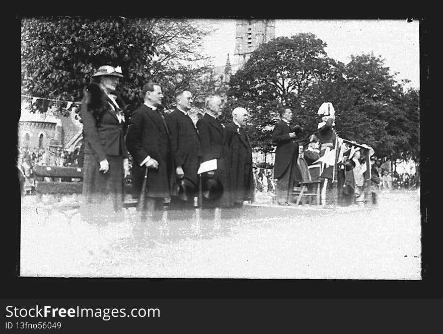 Creator: H. Allison &amp; Co. Photographers

Date: 13th May 1937

Original Format: Glass Plate Negative

Description: Ceremony marking the Coronation of King George VI. Commissioned by the Ulster Gazette.

PRONI Ref: D2886/W/Portrait/174

Copying and copyright:
Please see http://www.proni.gov.uk/index/research_and_records_held/copying_and_copyright.htm

For Copy Orders, contact:
Email: proni@dcalni.gov.uk
For fees and charges see: http://www.proni.gov.uk/index/about_proni/are_there_any_fees_and_charges.htm. Creator: H. Allison &amp; Co. Photographers

Date: 13th May 1937

Original Format: Glass Plate Negative

Description: Ceremony marking the Coronation of King George VI. Commissioned by the Ulster Gazette.

PRONI Ref: D2886/W/Portrait/174

Copying and copyright:
Please see http://www.proni.gov.uk/index/research_and_records_held/copying_and_copyright.htm

For Copy Orders, contact:
Email: proni@dcalni.gov.uk
For fees and charges see: http://www.proni.gov.uk/index/about_proni/are_there_any_fees_and_charges.htm