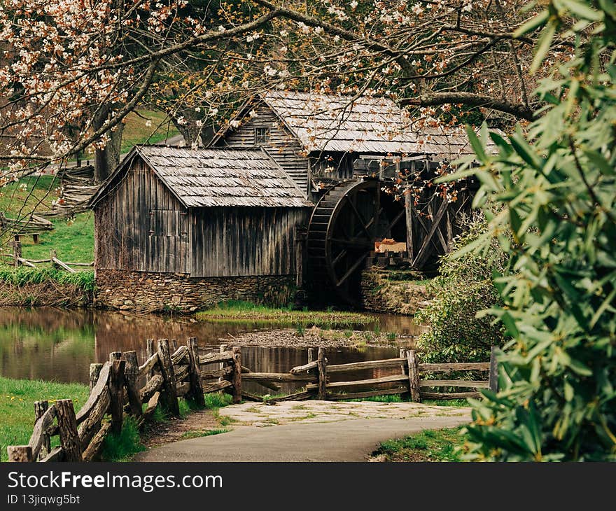 Mabry Mill in early spring, on the Blue Ridge Parkway in Virginia