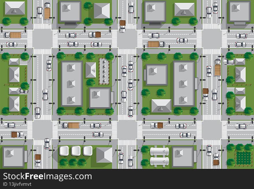 View from above. Vector illustration. View from above. Vector illustration.