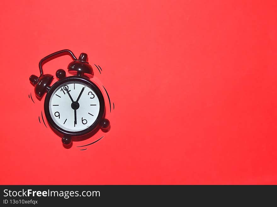 Alarm clock with copy space for text