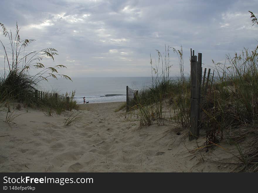 Walk to beach, ocean, path Outer Banks Duck, North Carolina