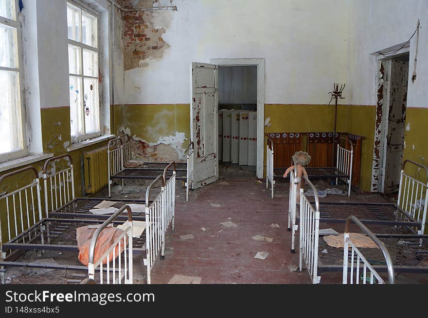 Abandoned kindergarten in the village of Kopachi, Kiev region, Ukraine.