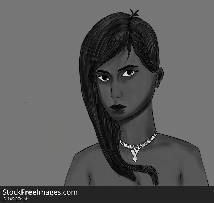 Black is charming, black is intrinsic. this illustration depicts the black beauty-- which is perceived by the heart. Black is charming, black is intrinsic. this illustration depicts the black beauty-- which is perceived by the heart.
