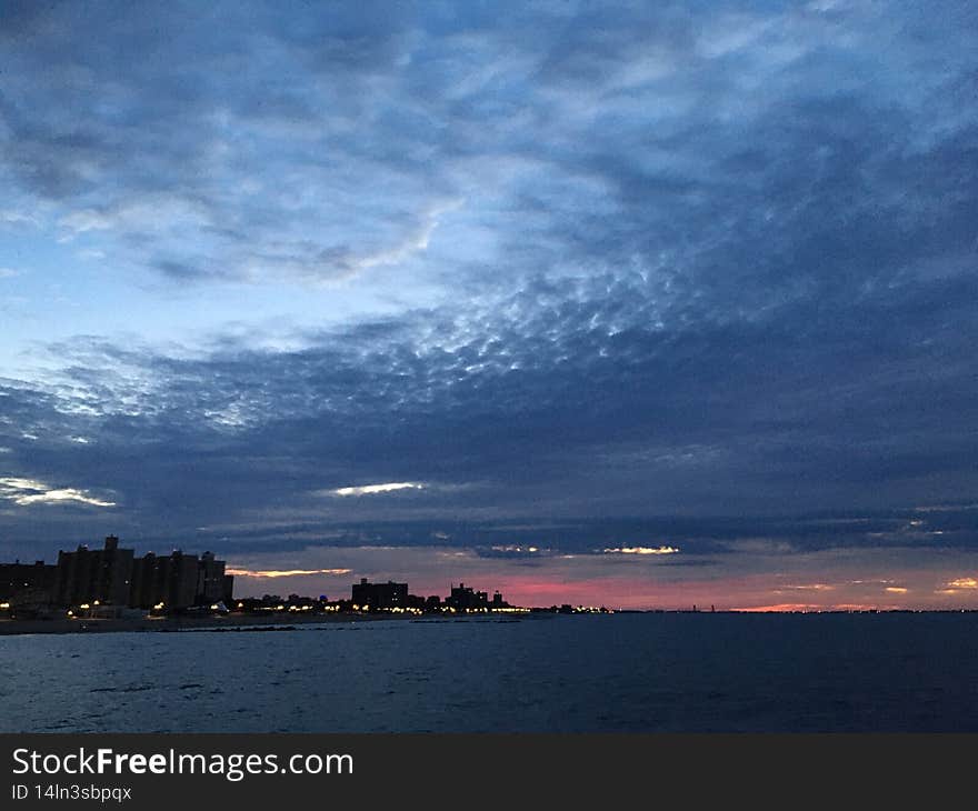 Dawn In September At Coney Island In Brooklyn, New York, NY.