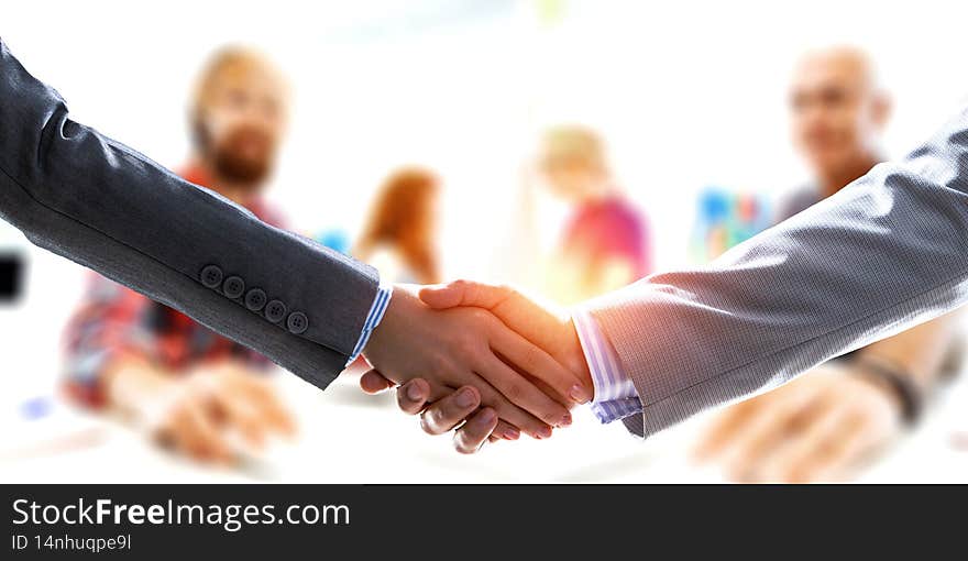 Concept of partnership and teamwork. Mixed media. Concept of partnership and teamwork. Mixed media