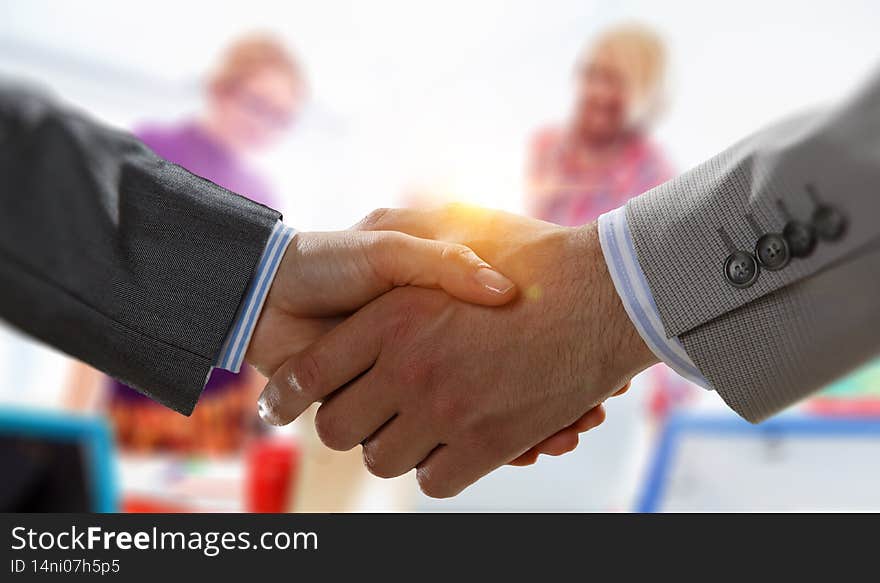 Concept of partnership and teamwork. Mixed media. Concept of partnership and teamwork. Mixed media