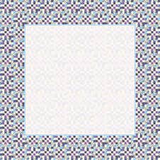 Mosaic Checkered Square Frame Blue Purple Stock Photos