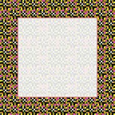 Mosaic Square Frame Brown Yellow Red Royalty Free Stock Photos