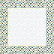 Mosaic Square Frame Yellow Green Beige Royalty Free Stock Photo