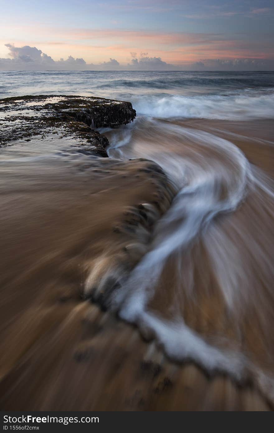 Water and rocks at Forresters Beach on the NSW Central Coast in australia