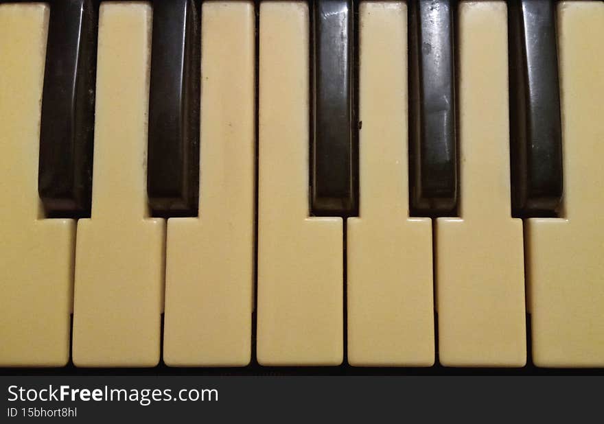 Old synthesizer keys