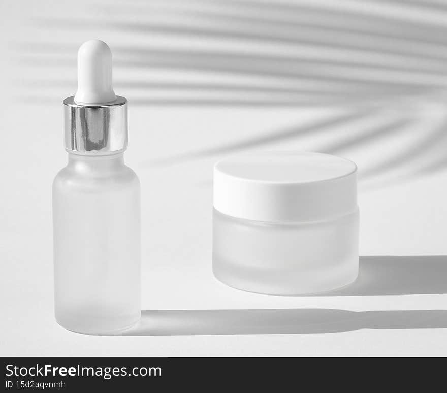 skin oil dropper face cream recipient composition. High quality photo