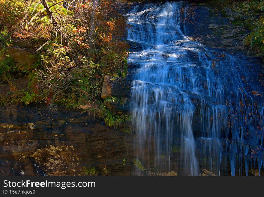 Fall Colors of Water Falls of North Carolina