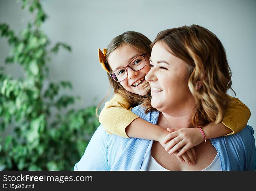 child daughter mother family happy playing kid childhood