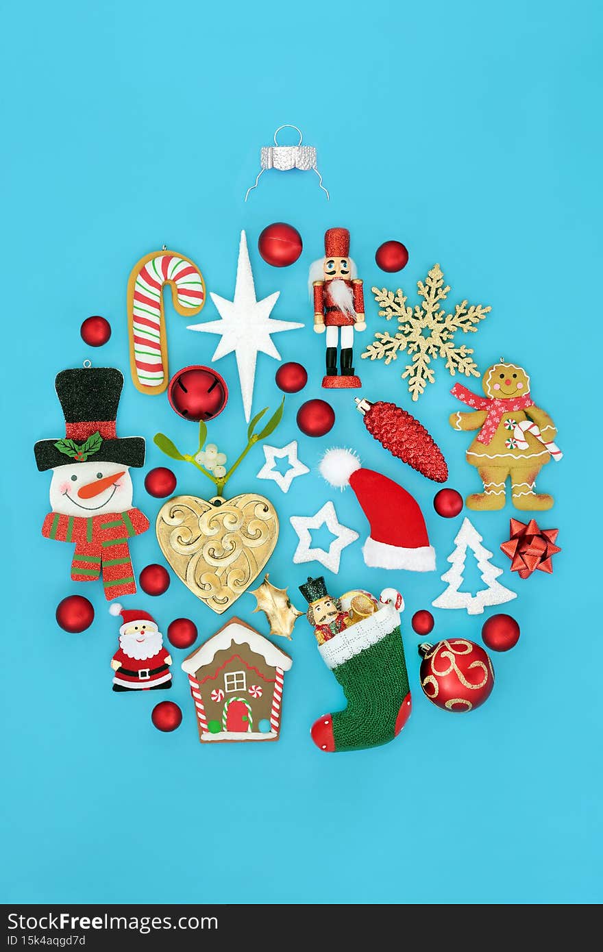 Christmas Tree Bauble Decoration Abstract Round Shape Concept