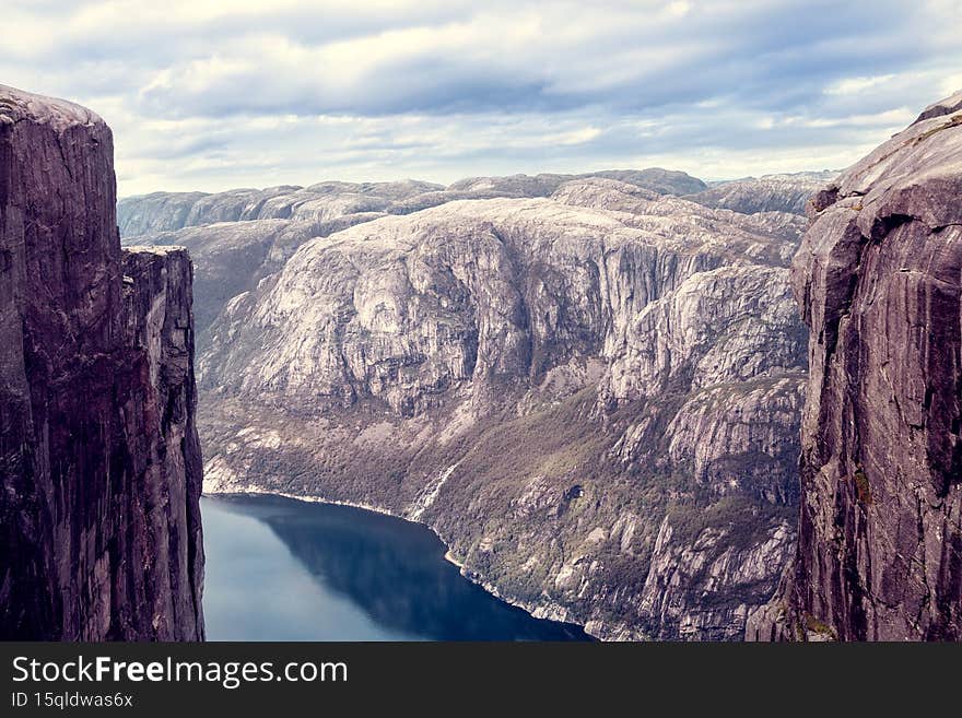 View of the Norwegian fjord