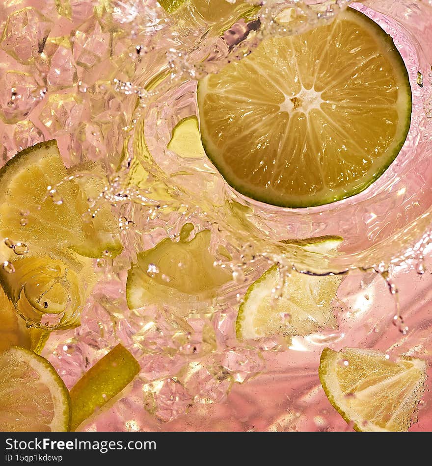 Glass with a fruit drink