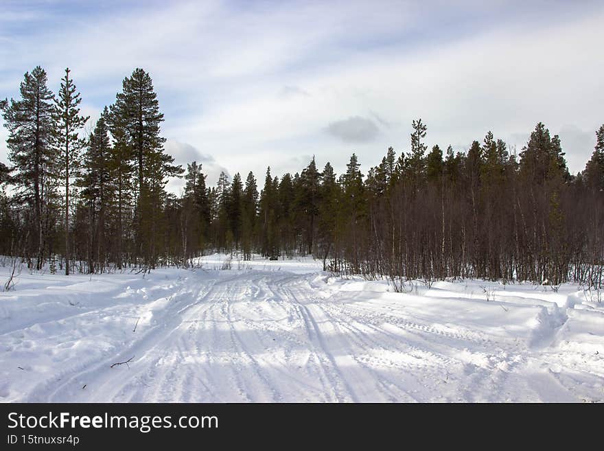 The road between the remote corners of the Kola Peninsula.