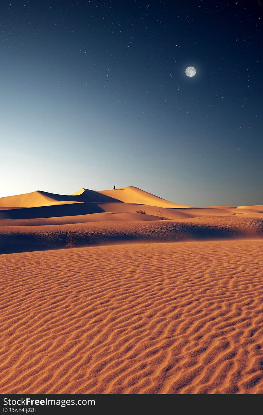View of nice sands dunes at Sands Dunes National Park