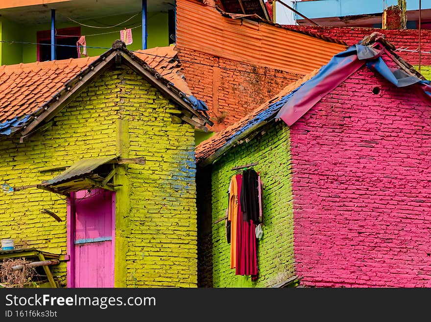 The beauty of colorful settlement in Malang city, or most people call it as the colorful village. The beauty of colorful settlement in Malang city, or most people call it as the colorful village
