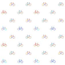 Seamless Bikes On White Background Royalty Free Stock Photography