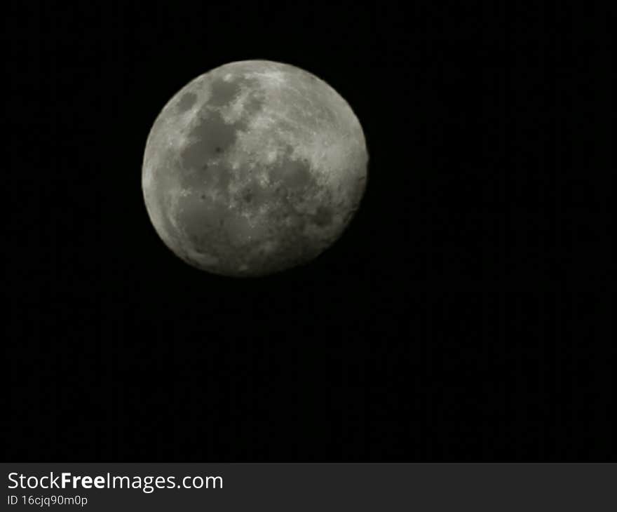 Night moon from Malaysia phone zoom