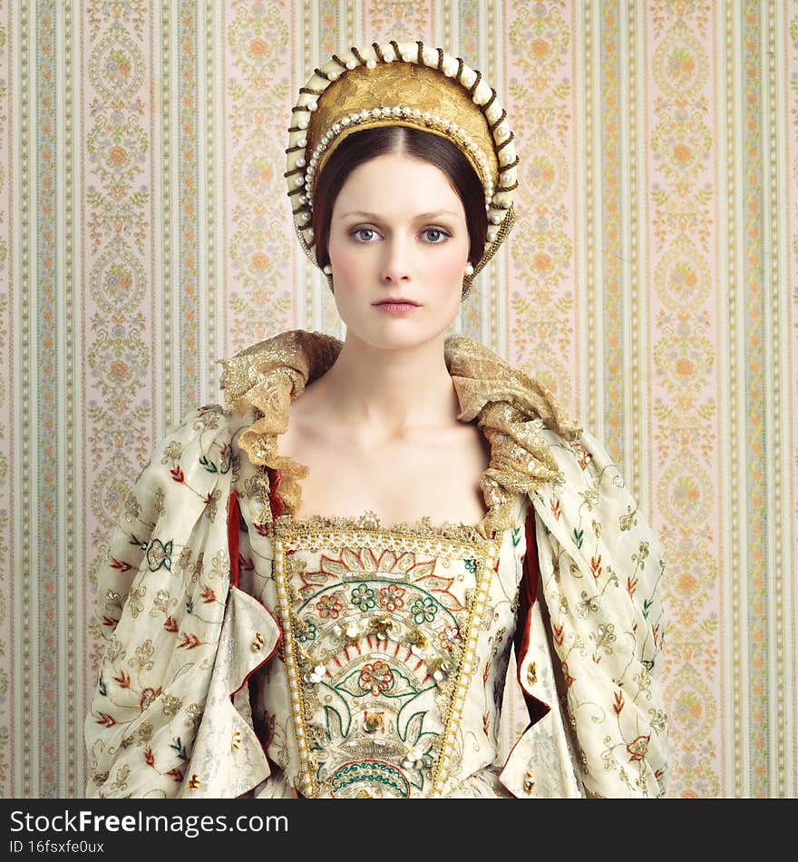 The picture of regal poise. Portrait of a beautiful queen.