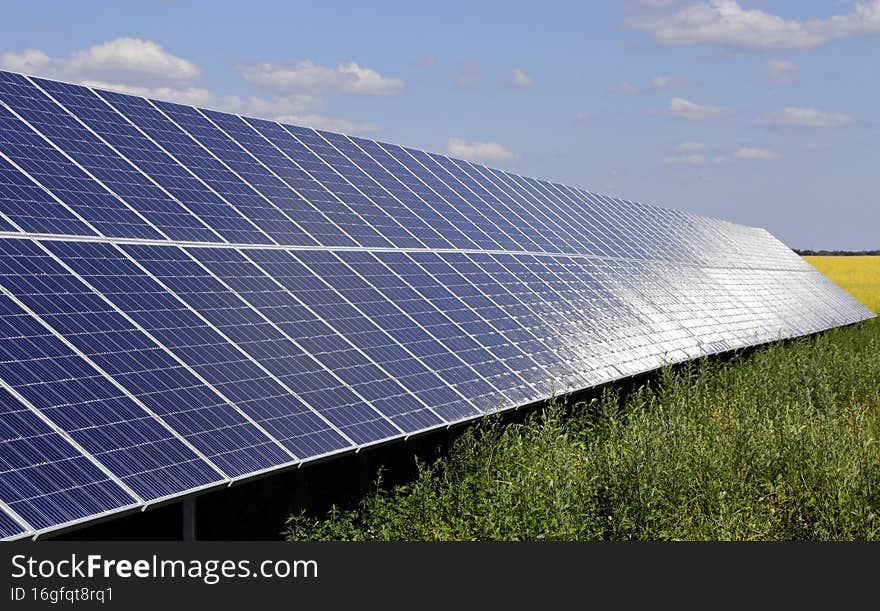 Solar power ecology energy panels. Energy from a source that is not depleted when used