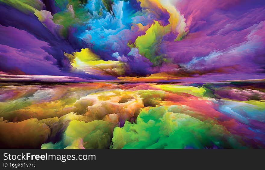 Spectral Land. Color Dreams series. Backdrop design of paint, textures and gradient clouds to serve as background for projects on inner world, imagination, poetry, art and design. Spectral Land. Color Dreams series. Backdrop design of paint, textures and gradient clouds to serve as background for projects on inner world, imagination, poetry, art and design