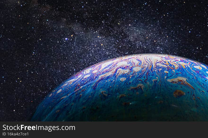 Beautiful and Colorful Planet illustration made by big bubble shoap. Beautiful and Colorful Planet illustration made by big bubble shoap