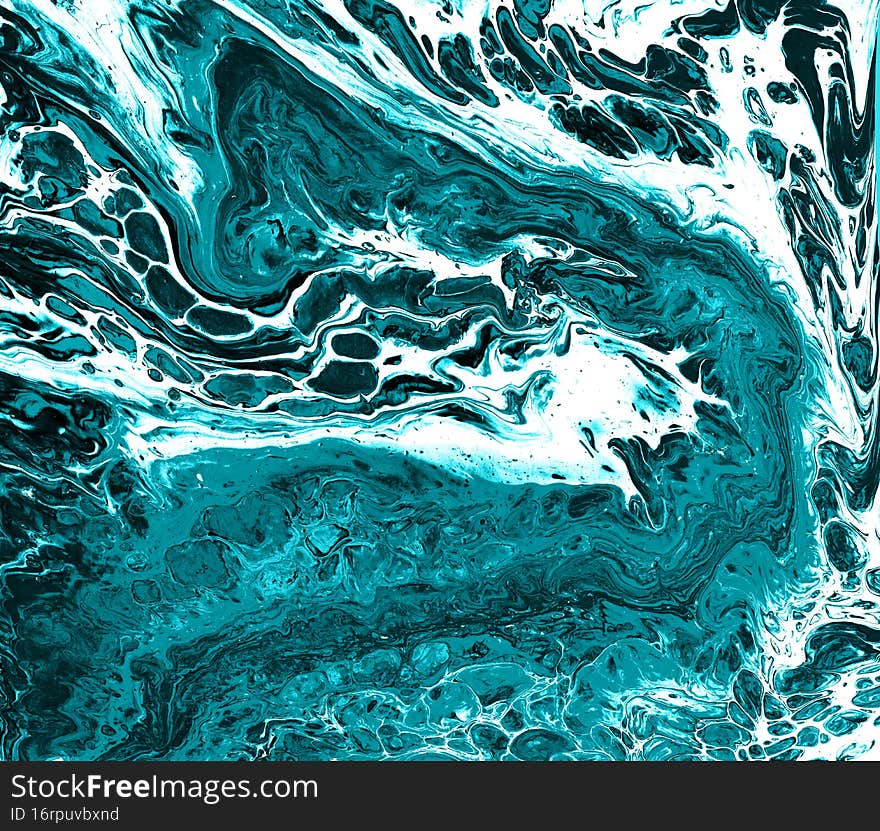 Abstract wave texture in liquid art with bubbles style in blue green tones. Perfect for business card, ocean posters, postcards, holiday invitations. Contemporary Liquid Art. Abstract wave texture in liquid art with bubbles style in blue green tones. Perfect for business card, ocean posters, postcards, holiday invitations. Contemporary Liquid Art.