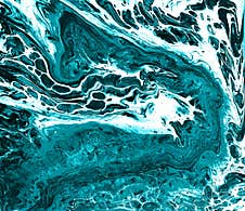 Wave Texture In Liquid Art Bubbles Style In Blue Green Tones. Stock Photography