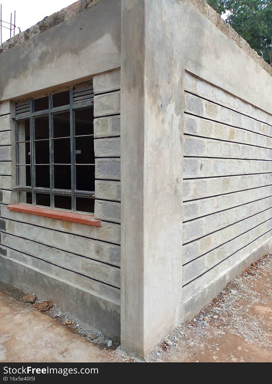 Sharp view of ground floor ultra modern four classroom building standing at finishing stage at Ambira . Sharp view of ground floor ultra modern four classroom building standing at finishing stage at Ambira .