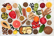 Vegan Health Food For Immune System Support Royalty Free Stock Images