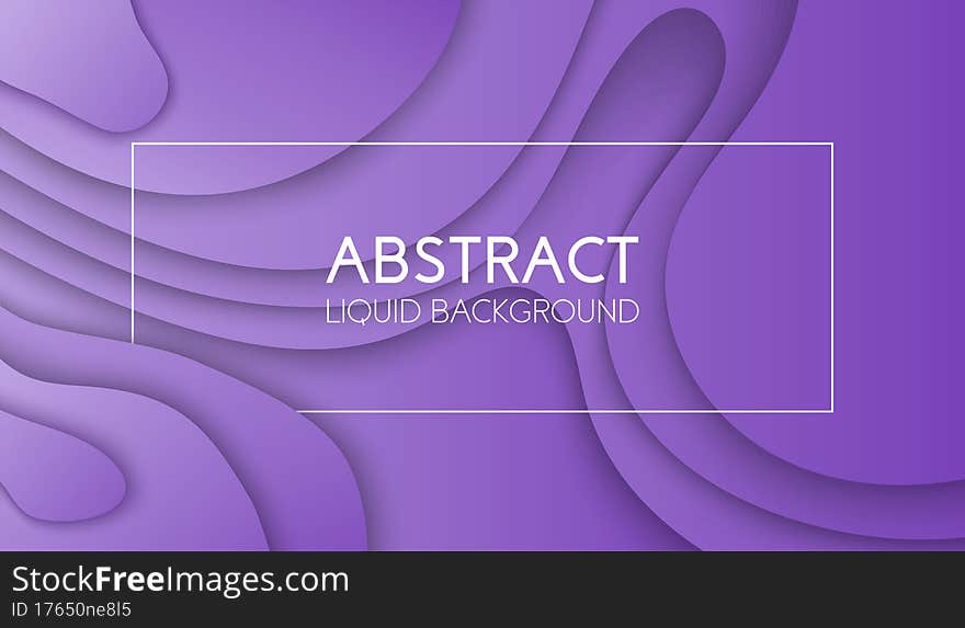 Vector background with deep very peri color paper cut shapes. 3D abstract paper art style, design layout for business