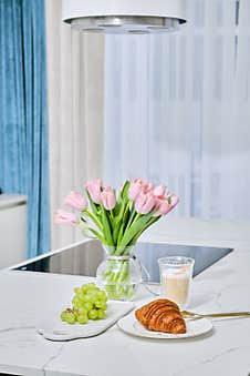 Healthy Breakfast On Kitchen Table Royalty Free Stock Image