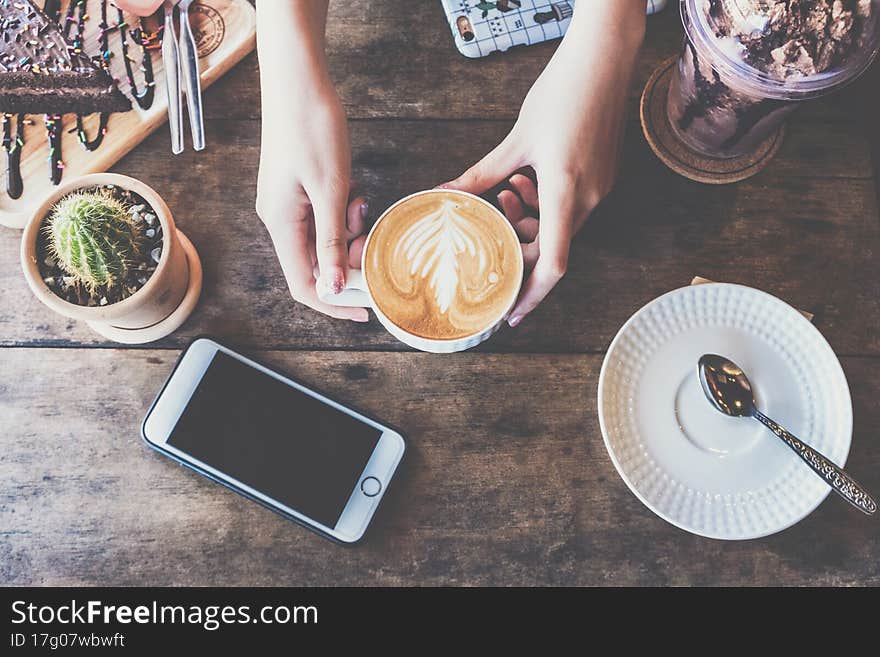 Conceptual shot while customer visiting cafe shop. Conceptual shot while customer visiting cafe shop.