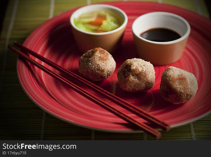 silent oriental vegetarian type daylight lunch