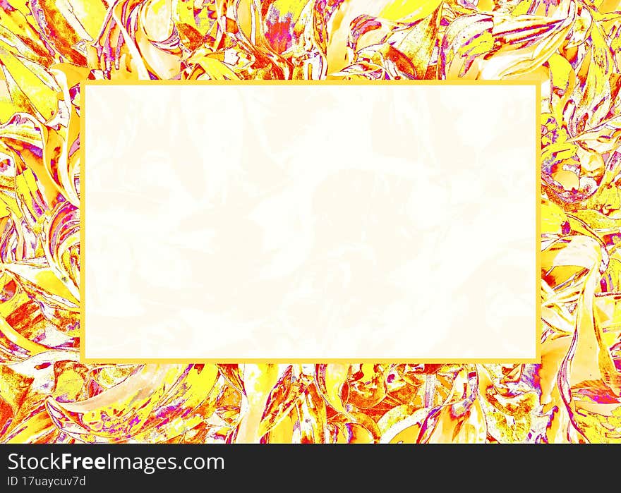 Multicolored flames frame