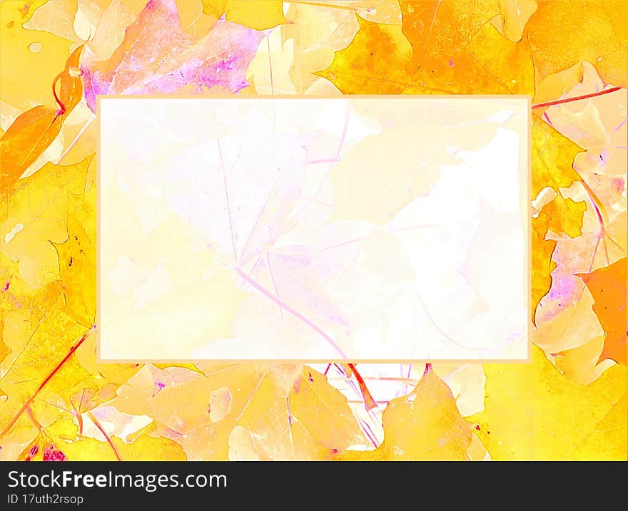 Yellow Maple Leaves Frame
