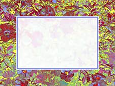 Multicolored Petunia Frame Stock Images