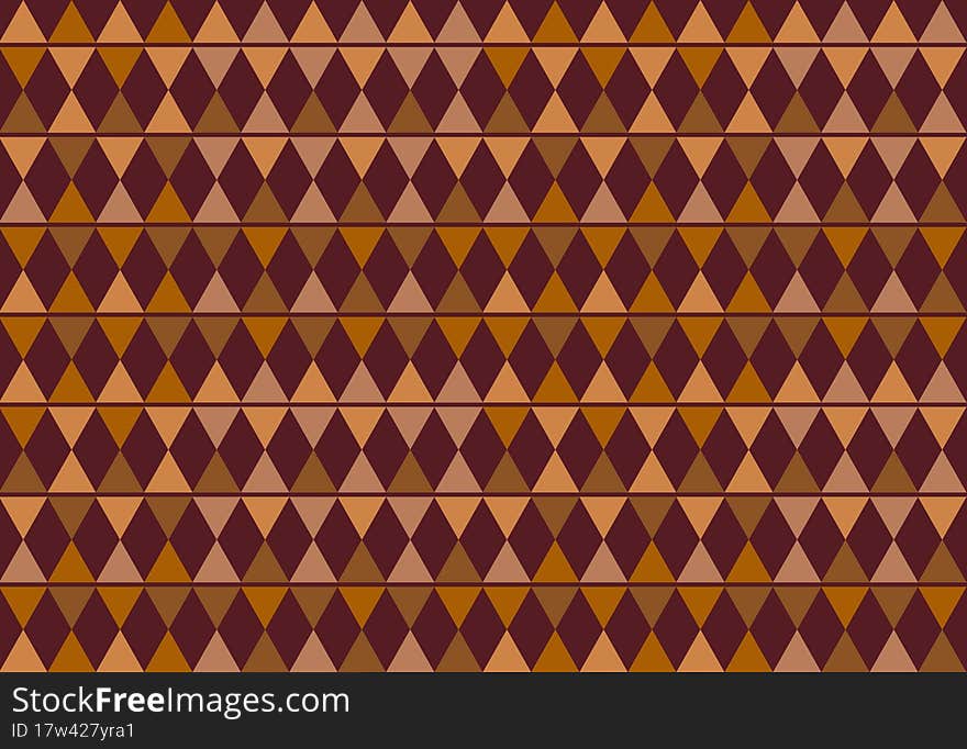 Rhombus Design Orange Brown For Many Fabric Patterns And Graphics