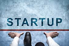 Businessman Ready To Startup. Successful Business Way. Businessman Get Ready On Starting On Road. Start Line. Business Startup Royalty Free Stock Image