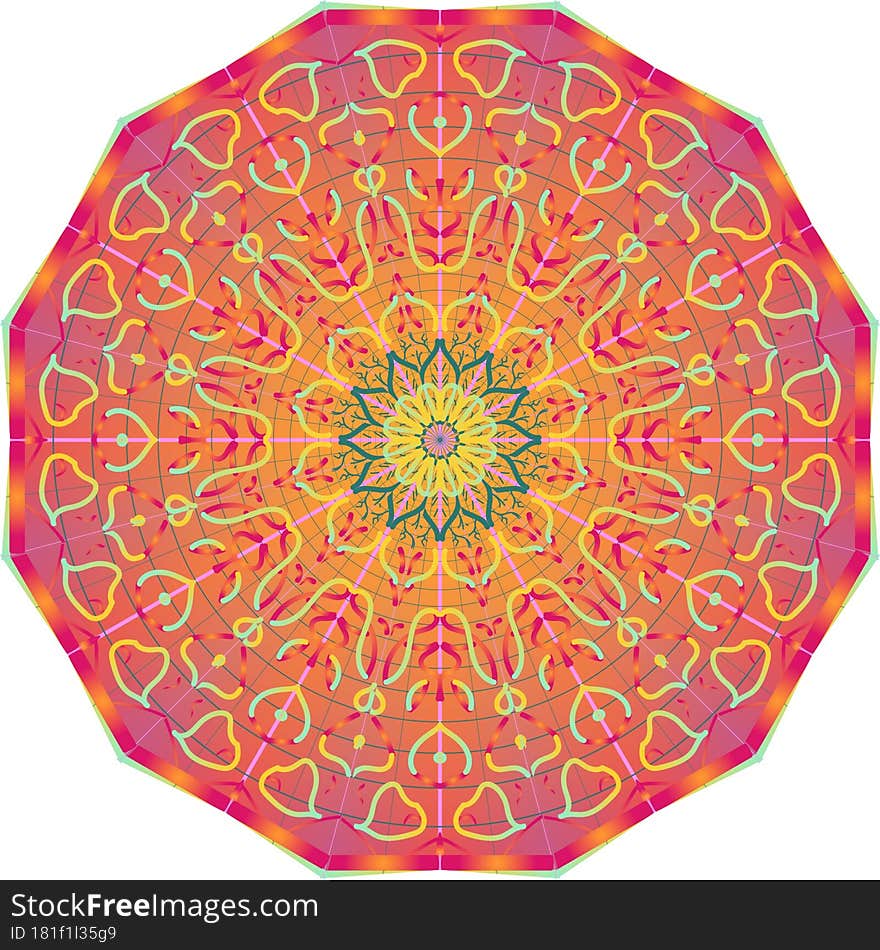 Mandala. Decorate The Drawing. Pattern Design.