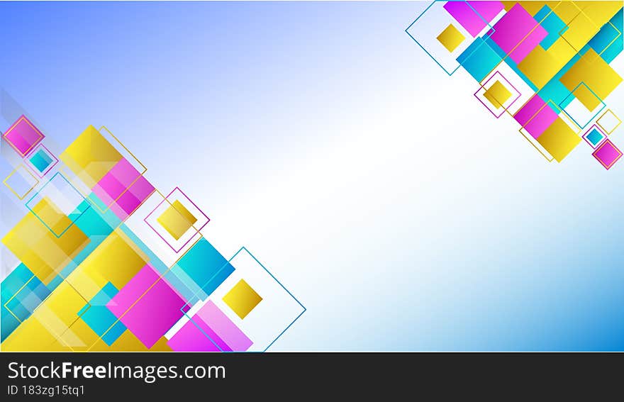 absTracT blue and square colorful background