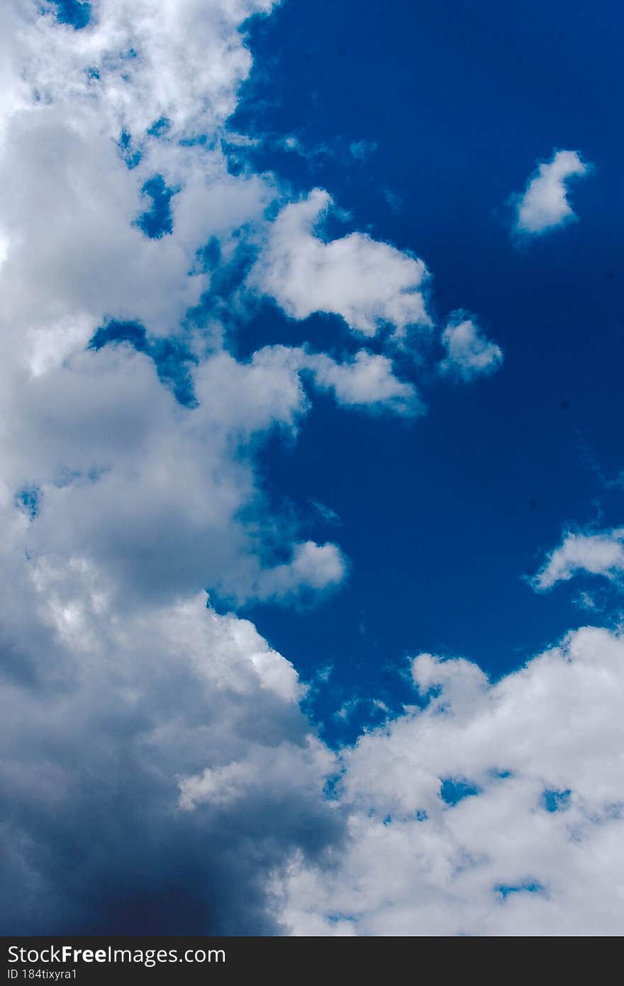 Blue and white sky in Ukraine