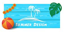 Wooden Board With The Image Of Palm Trees Royalty Free Stock Photo