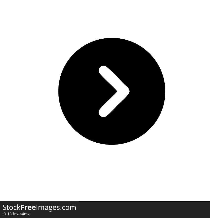 Arrow Icon  Illustration In Black On The White Background, Illustration Of Arrow Symbol In A White Backgrounda